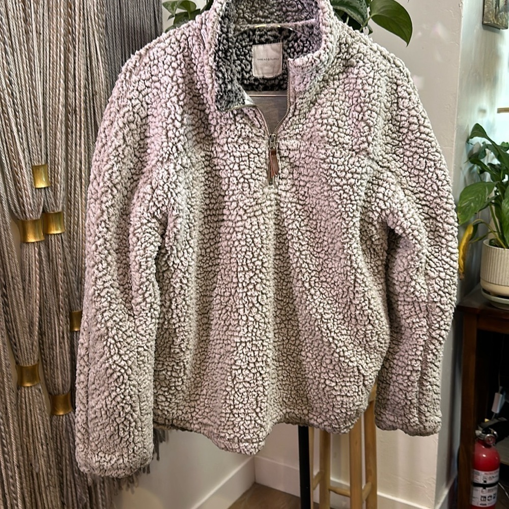 Thread & Supply Quarter-zip Sherpa Pullover